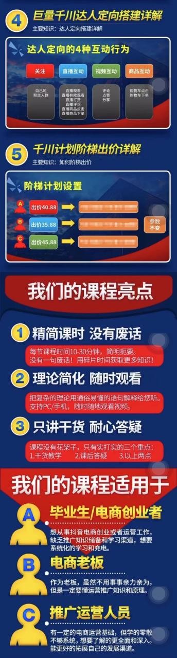 巨量千川进阶课零基础到精通，没有废话，实操落地