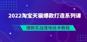 2022淘宝天猫爆款打造系列课：爆款实战落地技术教程