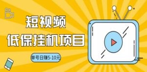 视频黄金屋半自动挂机低保项目，单号日入5-10+，提现秒到账