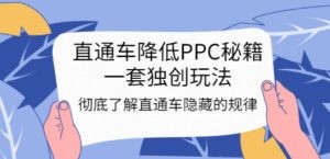 直通车降低PPC秘籍，一套独创玩法：彻底了解直通车隐藏的规律