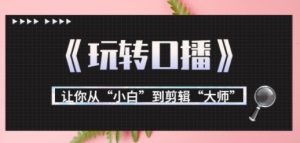 月营业额700万+大佬教您《玩转口播》让你从“小白”到剪辑“大师”