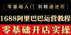 阿里巴巴1688运营推广教程新手开店诚信通装修培训视频