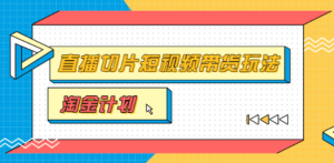 淘金之路第十期实战训练营【直播切片】，小杨哥直播切片短视频带货玩法