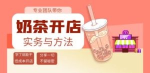 奶茶开店实务与方法：学了就能干，低成本开店