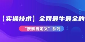 全网最牛最全的“搜索自定义”系列！价值698元