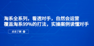 淘系全系列，看透对手，自然会运营，覆盖淘系99%·打法，实操案例读懂对手 ...