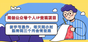 网创公众号个人IP变现项目：新手可操作，每天两小时，坚持两三个月会有效果 ...