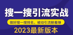 外面收费980的最新公众号搜一搜引流实训课，日引200+