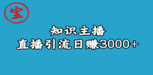 知识主播直播引流日赚3000+（9节视频课）