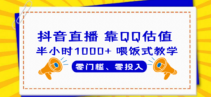 QQ号估值直播 半小时1000+，零门槛、零投入，喂饭式教学、小白首选