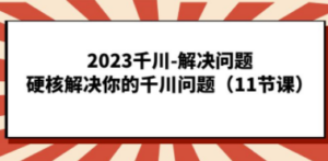 2023千川-解决问题，硬核解决你的千川问题（11节课）