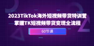 2023-TikTok海外短视频带货特训营，掌握TK短视频带货变现全流程（60节课）