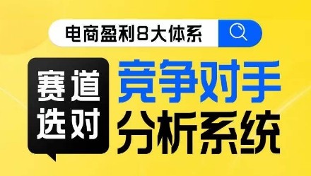 电商盈利8大体系·赛道选对，​竞争对手分析系统线上课程