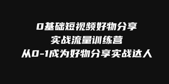 零基础短视频好物分享实战流量训练营，轻松抢占短视频红利