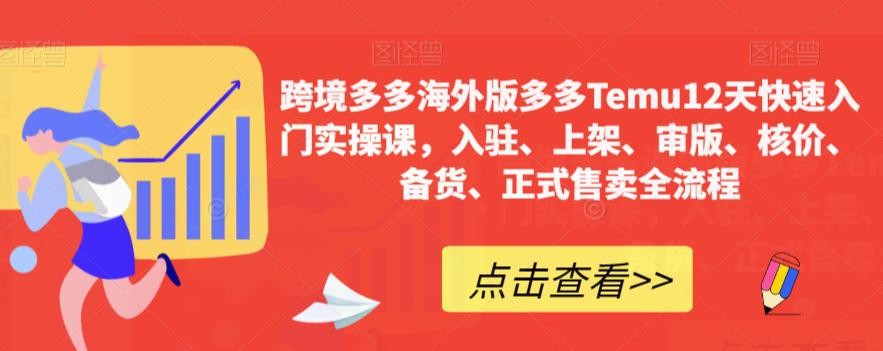 跨境多多海外版多多TEMU12天快速入门实操课，轻松掌握全流程，成就跨境电商之路！ ...