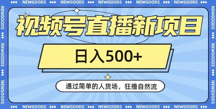 视频号直播打造新项目，简单人货场吸引自然流，轻松日入500【260G资料】