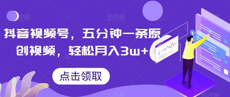 抖音视频号玩法，5分钟1条原创视频，轻松月入30000+【独家秘诀，传授赚钱方法】 ...