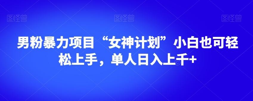 男粉暴利项目“女神计划”小白也可轻松上手，单人日入上千+【揭秘】