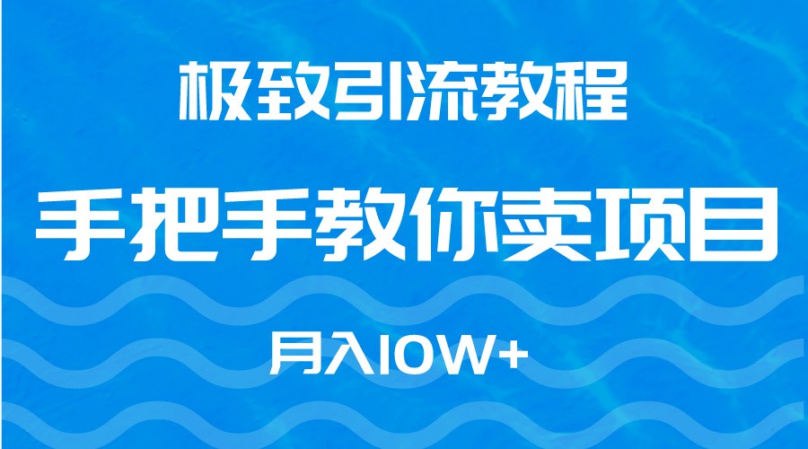 快速引流教程，手把手教你卖项目，月入10W+