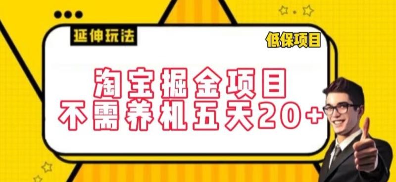 淘宝掘金项目，不需养机，五天20+，每天只需要花三四个小时【揭秘】