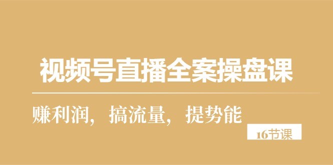 《视频号直播实操攻略：从零到一，打造高利润直播间》