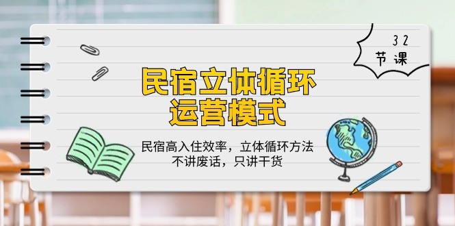 民宿 立体循环运营模式：民宿高入住效率，立体循环方法，只讲干货（32节） ...